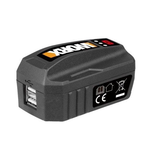 WA4009 | Powerbank - Chargeur portable pour batteries 20V Max. Worx | Port USB pour charger tout type de dispositif compatible