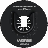 Pack de 3 Lames de Scie Circulaire (Hss 80 Mm), pour outil oscillant WORX WA5008.3