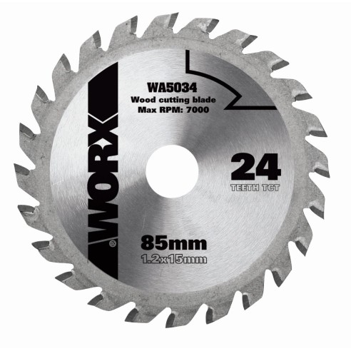 | Disque de coupe pour bois | Worx WA5034 | 24 dents - 85mm |  1,2x15mm