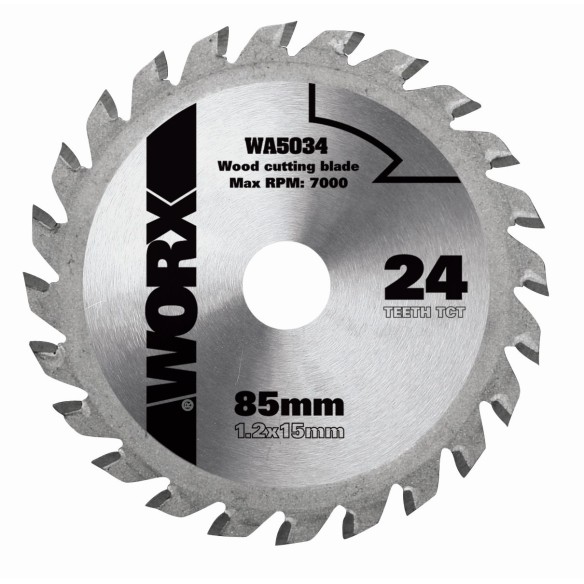 | Disque de coupe pour bois | Worx WA5034 | 24 dents - 85mm |  1,2x15mm