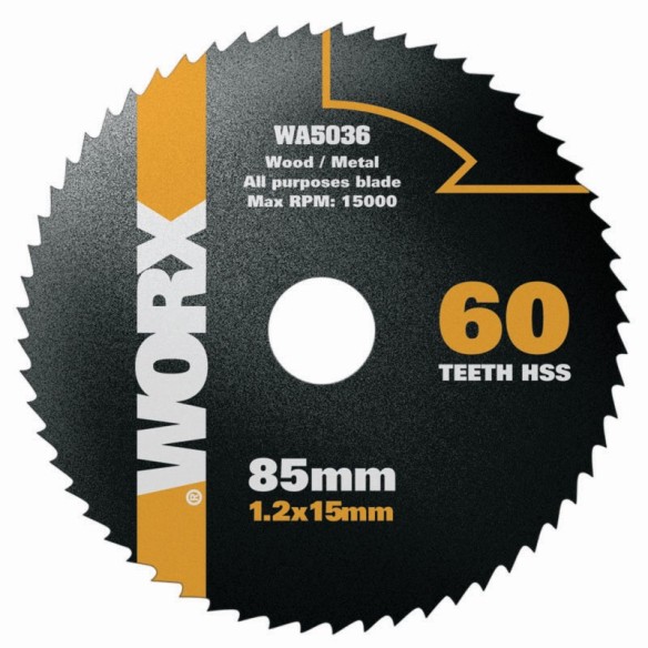 Worx WA5036 - Disque multiusages HSS Worxsaw 85mm 60T