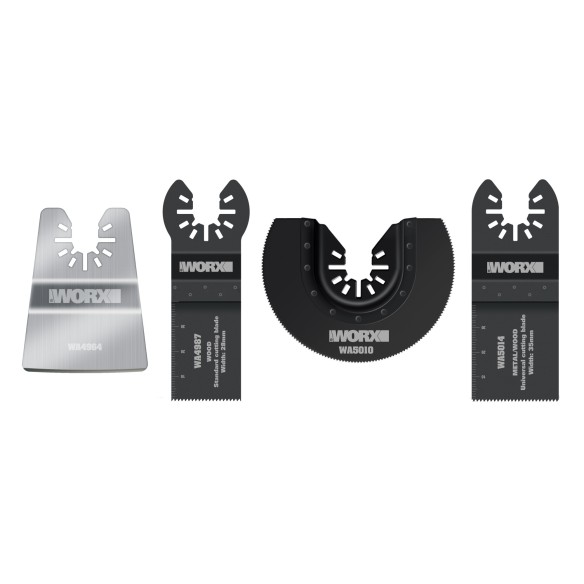 Worx WA5092 - Coffret d'outils oscillants de 4 pièces multi-usages