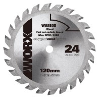 WA5100 | WA5100 Disque de coupe rapide pour bois | 120mm - 1,5x9,5MM | 24 Dents | 9.000 tr/min | Worxsaw