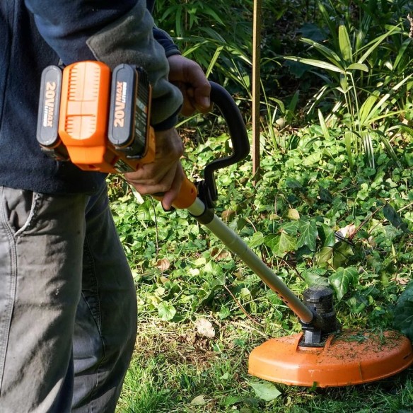 Coupe-bordures 40V (2x20V) Worx | PowerShare | WG183E.9 | Ne comprend pas de batterie ni de chargeur | Poignée réglable | Tête à