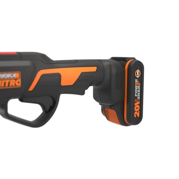 Sécateur à batterie 20V Worx Nitro | Powershare | WG330E | Inclus 1 batterie 2Ah et chargeur | Lames de haute résistance