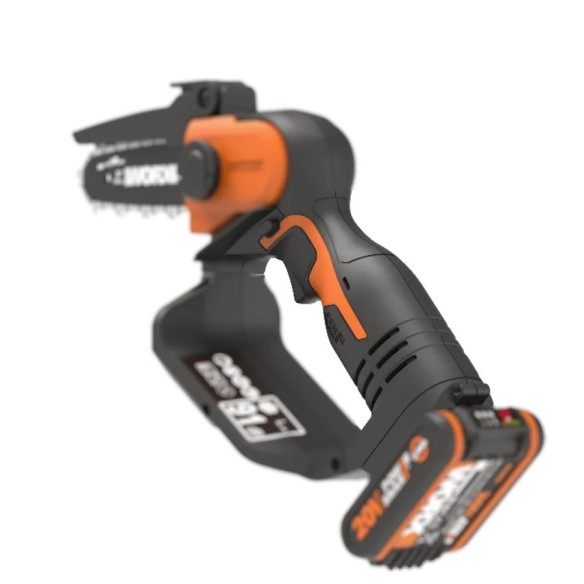 WORX WG324E Mini tronçonneuse pour élagage 20 V Max. Worx, PowerShare, Inclut 1 batterie 2 Ah et chargeur, Tronçonneuse à élague