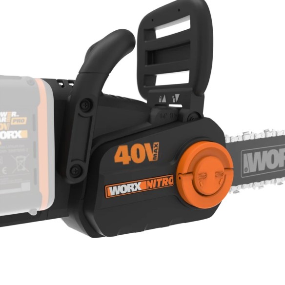 Tronçonneuse NITRO 40V (2x20V) Worx | PowerShare | WG385E.9 | Ne comprend pas de batterie ni de chargeur | Moteur sans balais | 