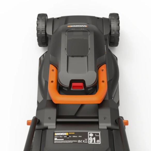 WORX WG730E | Tondeuse à gazon à batterie 20VMáx. 4Ah | Stockage facile et grande autonomie | PowerShare | moteur sans balais | 