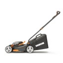 Cortacésped 40V Máx. (2x20V) Worx | PowerShare | WG743E | Incluye 2 baterías 4Ah y cargador doble | 40 cm  | Ajuste de altura | 