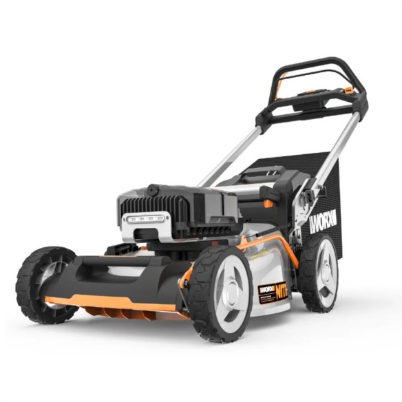 WORX NITRO - Tondeuse à gazon sans fil (80 V-4,20 V, 4 Ah, WG761E - 51 cm - jusqu'à 1000 m² avec une charge (livré avec 4 batter