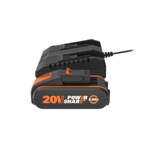 PACK 20V CHARGEUR DOUBLE +2 BAT 2AH WA3610