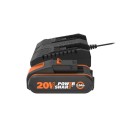 PACK 20V CHARGEUR DOUBLE +2 BAT 2AH WA3610