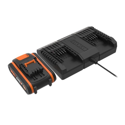 PACK 20V CHARGEUR DOUBLE +2 BAT 2AH WA3610