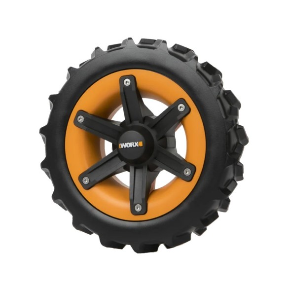 WORX Roues Landroid WA0953 Tout-Terrain – pour sols mous et gazon humide – adapté pour des pentes allant jusqu'à 22 ° ou 40 % – 
