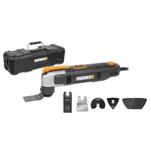 WORX WX686 - Outil multi fonctions (250 W, inclut des accessoires et un Coffret)