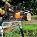 WORX Tronçonneuse 40 V Max, PowerShare, Ne comprend pas de batterie ni de chargeur, Lubrification automatique de chaîne, Changem