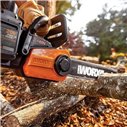 WORX Tronçonneuse 40 V Max, PowerShare, Ne comprend pas de batterie ni de chargeur, Lubrification automatique de chaîne, Changem