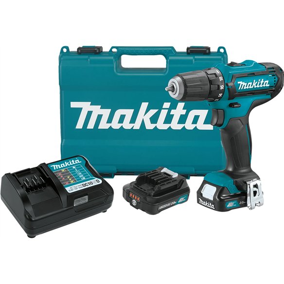 Perceuse à percussion Makita HP333DSAE 12V - Moteur BL sans balais - 2 batteries 2,0Ah et Coffret