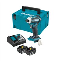 Visseuse à chocs Makita DTD172RTJ - 18V, 180 Nm, moteur sans balais, 2 batteries de 5Ah