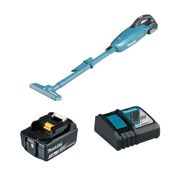 Aspirateur à main Makita DCL281FRF - Avec 1 batterie de 18V et 3Ah - Moteur sans balais, puissance d'aspiration 82 mbar