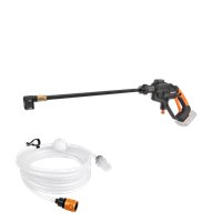 WORX Nettoyeur haute pression à batterie Hydroshot 20 V Worx, PowerShare, WG620E, 1 batterie 2Ah, portable, Couleur Noir et Oran