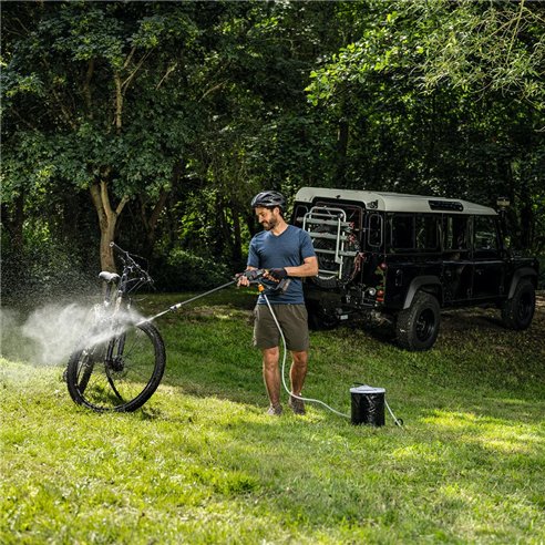 WORX Nettoyeur haute pression à batterie Hydroshot 20 V Worx, PowerShare, WG620E, 1 batterie 2Ah, portable, Couleur Noir et Oran