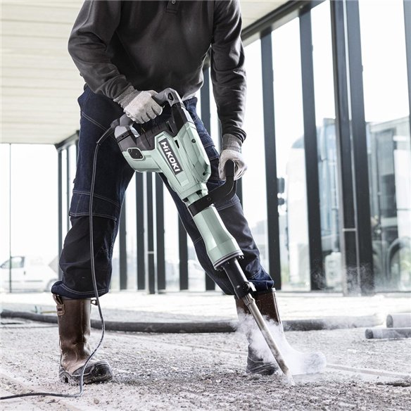 Marteau démolisseur Hikoki H65SB3 - 1340W - Compatible avec pointes HEX30 - Poignée anti-vibration - Coffret inclus