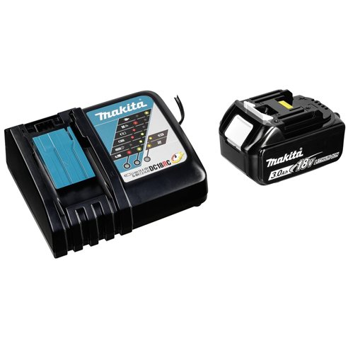 Set Batterie Makita 18V 3Ah BL1830B + Chargeur DC18RC







