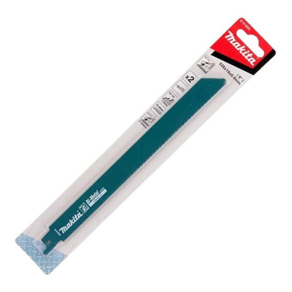 Jeu de 2 lames de scie sabre Makita pour métal D-51655, 225 x 0,9 mm