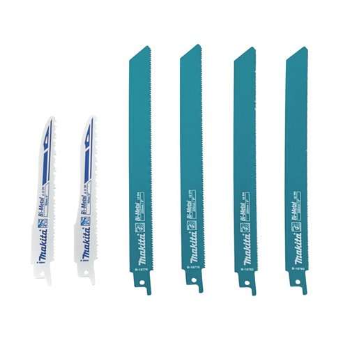 Jeu de 6 lames pour scie sabre Makita B-44448







