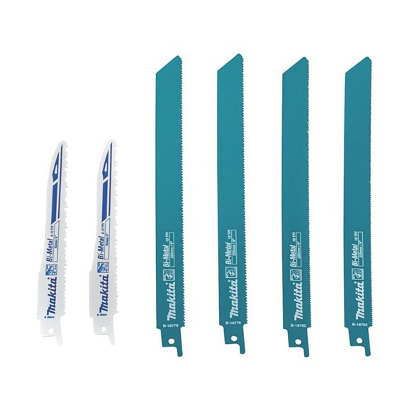 Jeu de 6 lames pour scie sabre Makita B-44448







