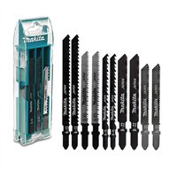 Jeu de 10 lames pour scie sauteuse Makita B-44410 pour bois et métal