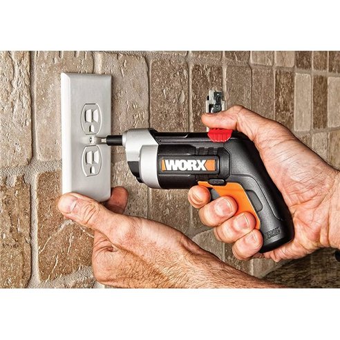 Visseuse 4V Worx | WX252 | Porte-embouts extensibles | kit de 10 embouts | lumière LED | 3Nm de couple de serrage | Batterie int
