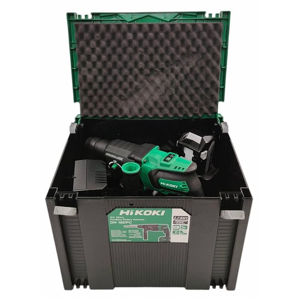 Marteau Combiné Hikoki DH18DPCWPZ Brushless SDS-PLUS avec 2 Batteries 18V 5Ah, Chargeur et Mallette