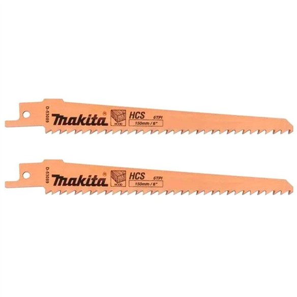 2 lames pour scie sabre Makita pour couper le bois D-53089, 150 mm








