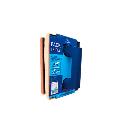 Pack de 3 taloches avec éponge Peygran - 280 x 190 mm - 3 bases et 1 poignée