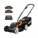 Tondeuse sans fil WORX WG779E | 40V (2x20V) | 34 cm | 2x2,5 Ah + chargeur | IntelliCut | 30 L