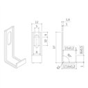Grapa de Arranque 15 mm Para Aplacado Fachada | Con Taco y Tornillo Inox | Caja 100 u.