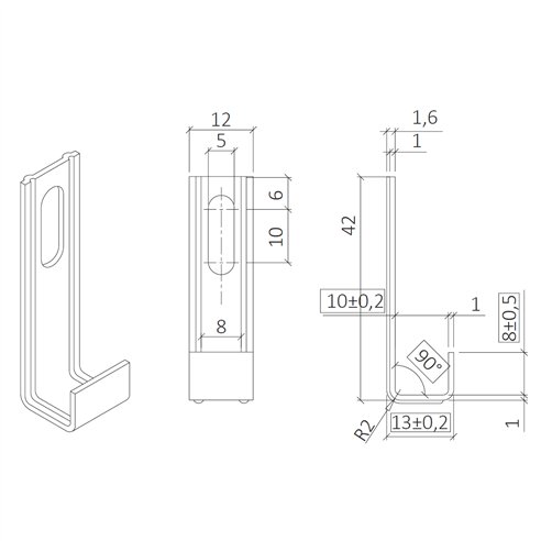 Grapa de Arranque 15 mm Para Aplacado Fachada | Con Taco y Tornillo Inox | Caja 100 u.