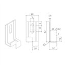 Grapa de Arranque 15 mm Para Aplacado Fachada | Con Taco y Tornillo Inox | Caja 100 u.