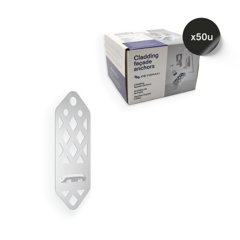 Grapa de Arranque 15 mm Para Aplacado Fachada | Con Taco y Tornillo Inox | Caja 100 u.