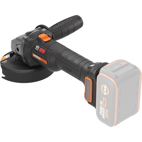 Meuleuse Worx 20V 115mm Brushless | Sans Batteries ni Chargeur