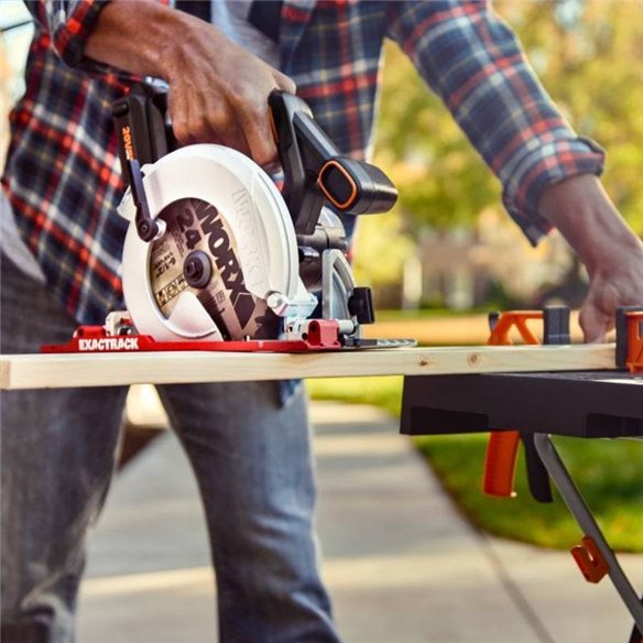 Scie circulaire sans-fil Worx 20V | Disque 165 mm | Avec 1 batterie et chargeur