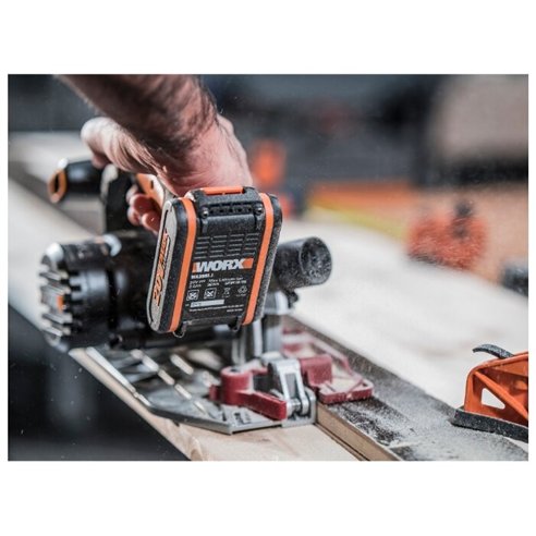 Scie circulaire sans-fil Worx 20V | Disque 165 mm | Avec 1 batterie et chargeur