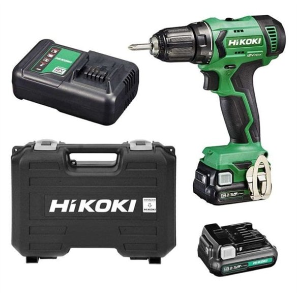 Perceuse combinée 12V Hikoki DV12DA - Compacte et légère - 38 Nm - Avec 2 batteries et Coffret
