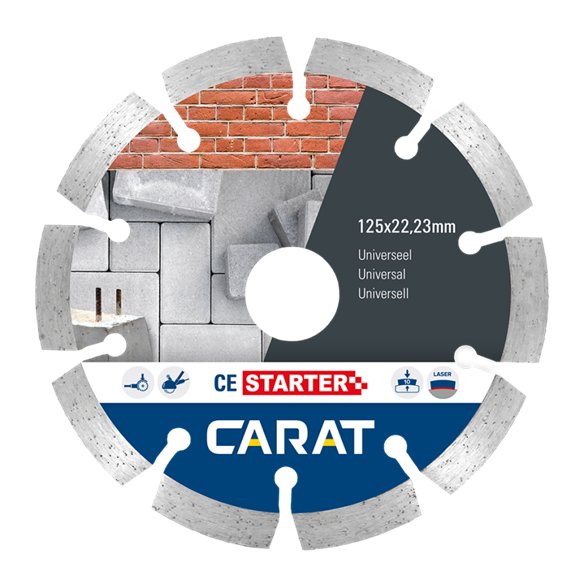 Carat Universal CE Starter 125 mm – Disque diamant pour coupe à sec