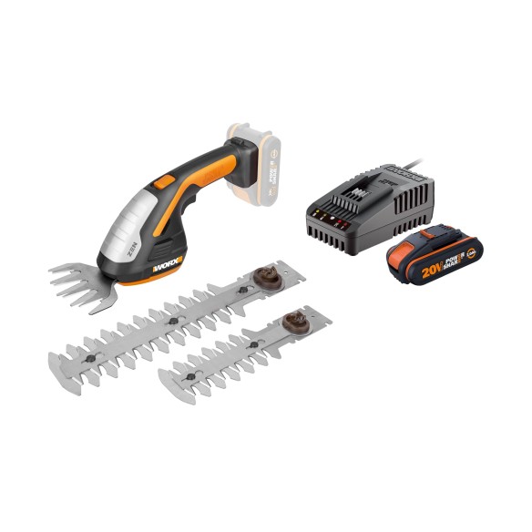 WORX WG801E  Sécateur 3 en 1 : Taille-haies / Tondeuse à gazon / Taille-haies