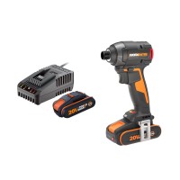 Worx WX265 Nitro – Visseuse à chocs 20V, moteur sans balais, 200 Nm, avec 2 batteries 2,0Ah et chargeur