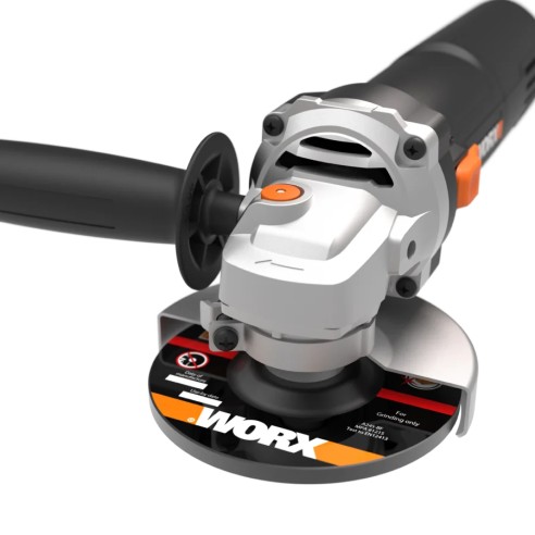 Worx WX718 – Meuleuse angulaire 900W, disque 125 mm, 12 000 rpm, poignée antivibrations, inclut des accessoires