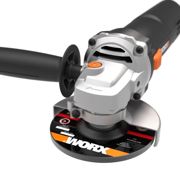 Worx WX718 – Meuleuse angulaire 900W, disque 125 mm, 12 000 rpm, poignée antivibrations, inclut des accessoires